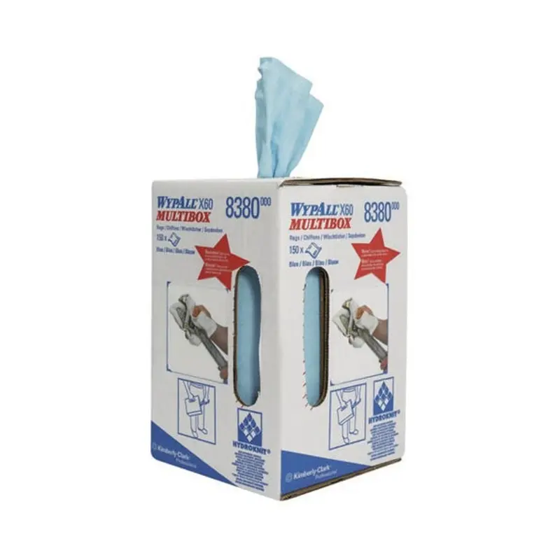 Kimberly Clark X60 Cloths Centrefeed Roll Multibox 150 Sheets Blue