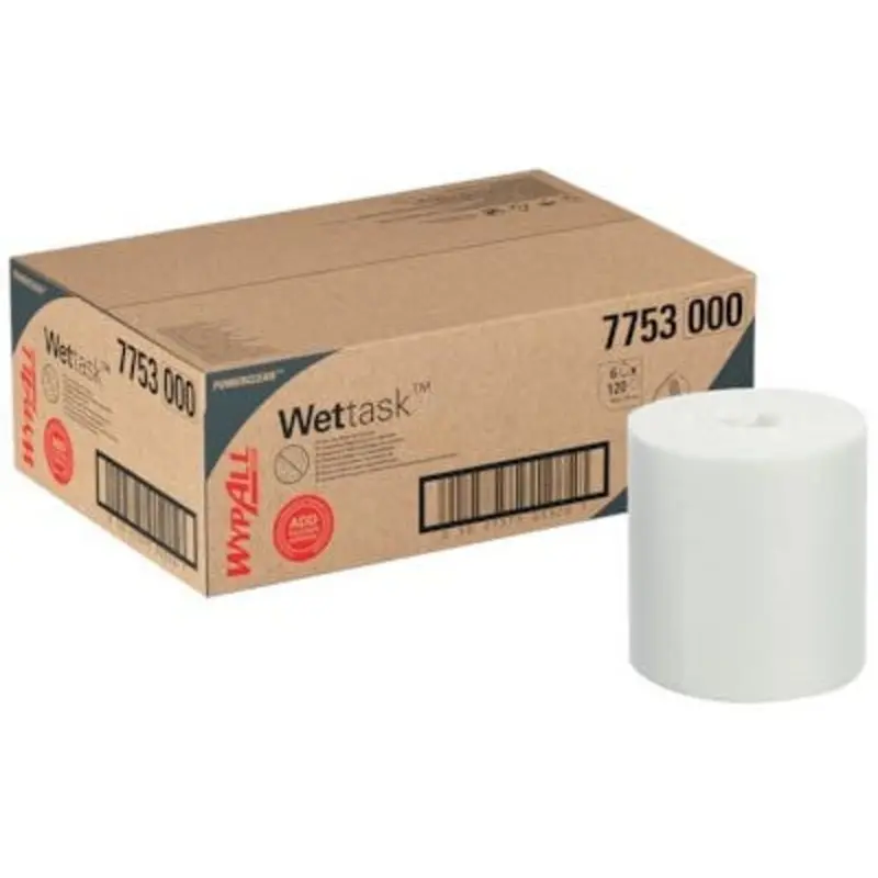 WypAll Wettask Low Lint Wipes White - Pack of 6 Rolls
