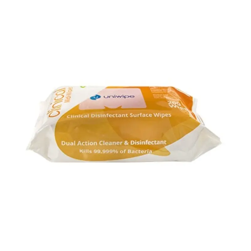 Uniwipe Clinical Sanitising Surface Wipes Pack/200