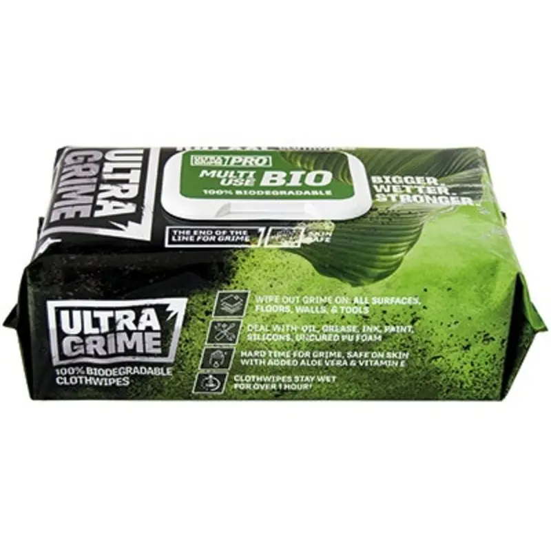 Uniwipe Ultragrime Pro 100 XXL+ Biodegradable Cloth Wipes