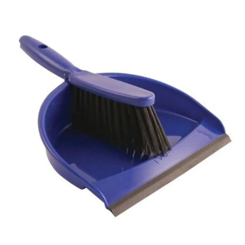 Bentley Soft Bristle Blue Plastic Dustpan & Brush Set