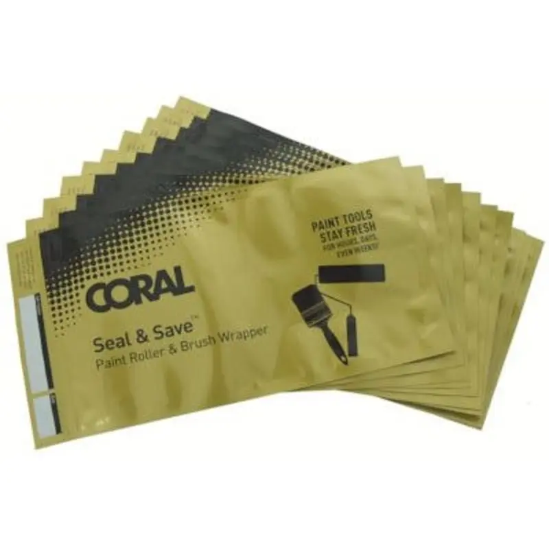 Coral Seal & Save Roller And Brush Wrapper - Pack of 10
