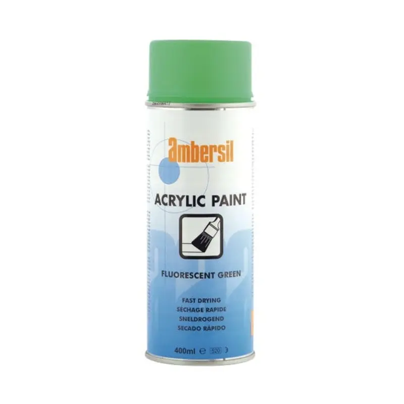 Ambersil 400ml Fluorescent Green Acrylic Paints - Aerosol