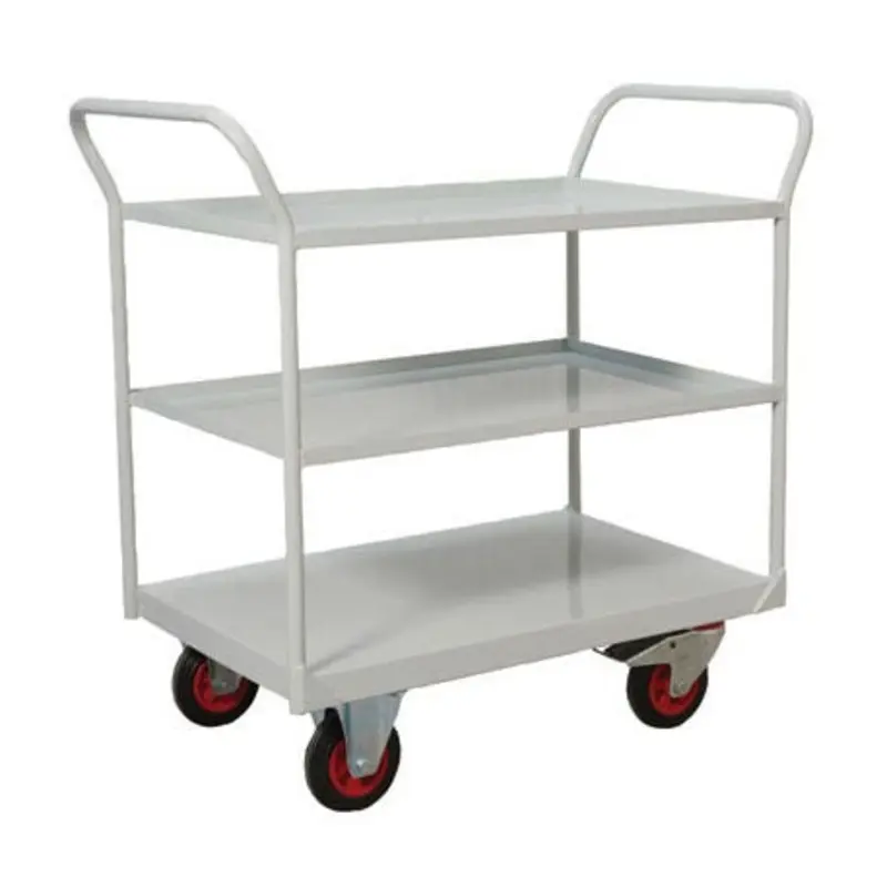 QMP 1050 x 900 x 600mm Blue 3 Tier Shelf Truck