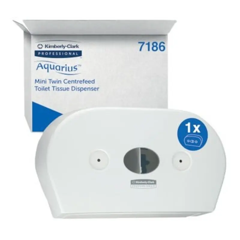 Aquarius Mini Twin Roll Toilet Paper Dispenser