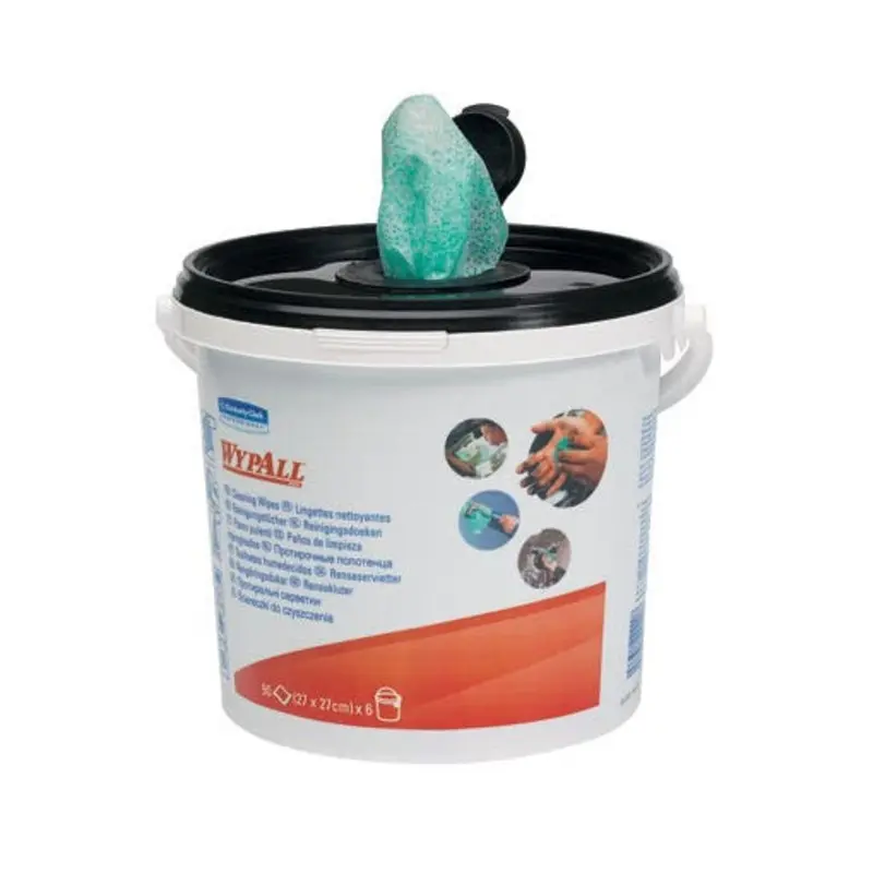 Kimberly Clark 7775 Wypall Cleaning Wipes Tub of 90 Sheets - Green