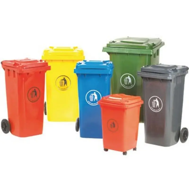 Pro-Source 80L Red Wheeled Bin