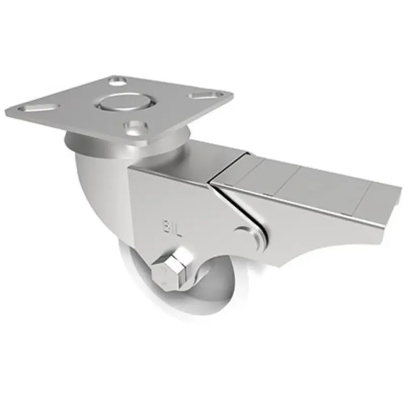 BIL 50mm Light Duty Swivel Braked Castor White 50Kg
