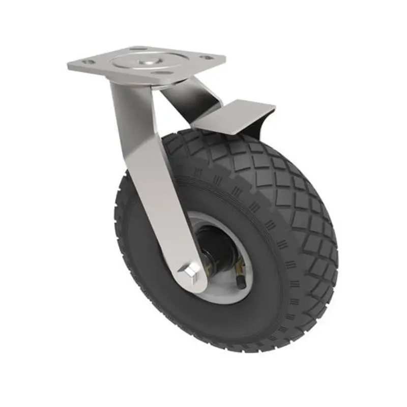 BIL 260mm Braked Castor Puncture Proof Metal 150Kg