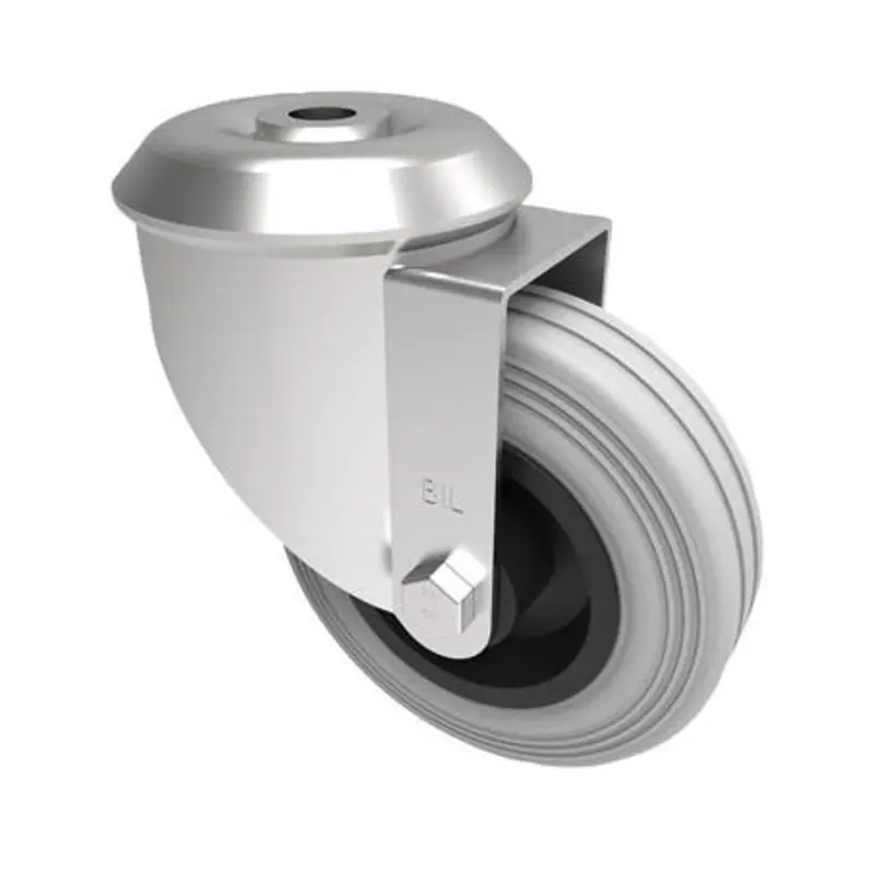 BIL 160mm Medium Duty Swivel Castor Grey Rubber 140Kg