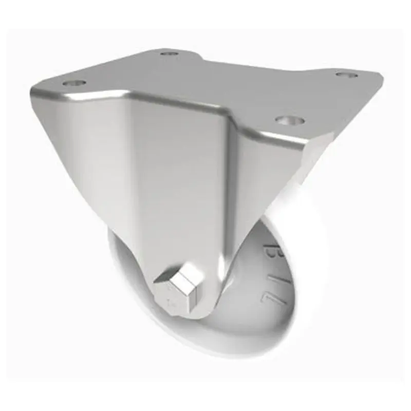 BIL 125mm Medium Duty Fixed Castor White Nylon 250Kg