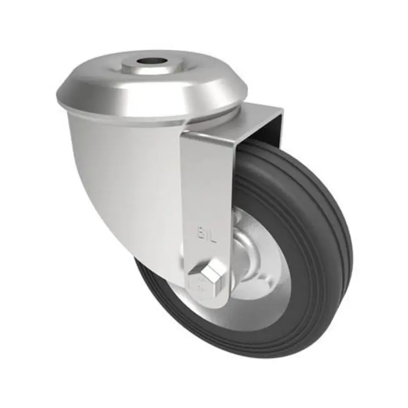 BIL 125mm Medium Duty Swivel Castor Black Rubber 90Kg