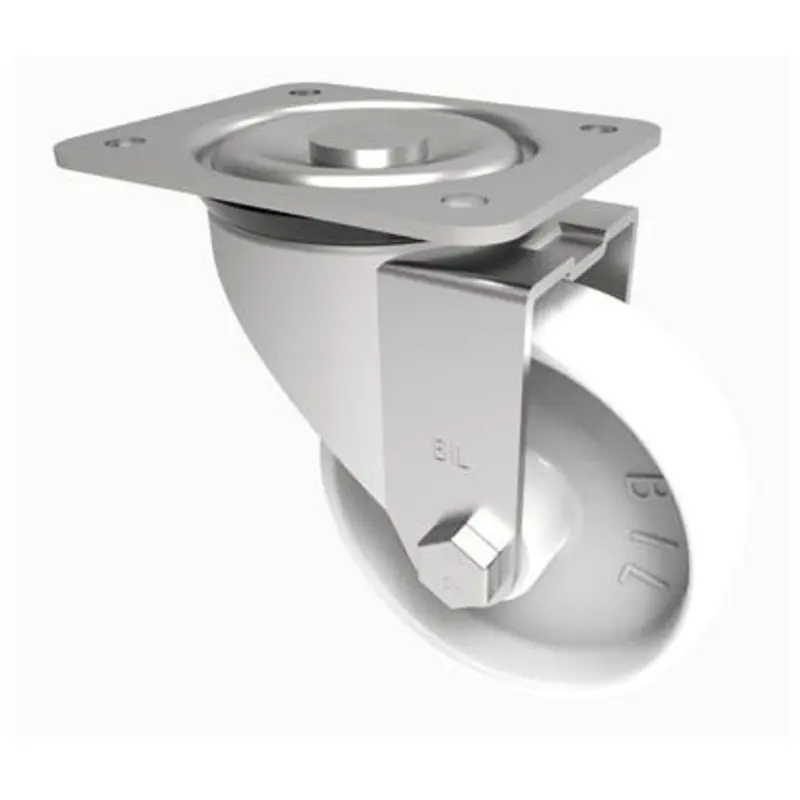 BIL 100mm Medium Duty Swivel Castor White Nylon 250Kg