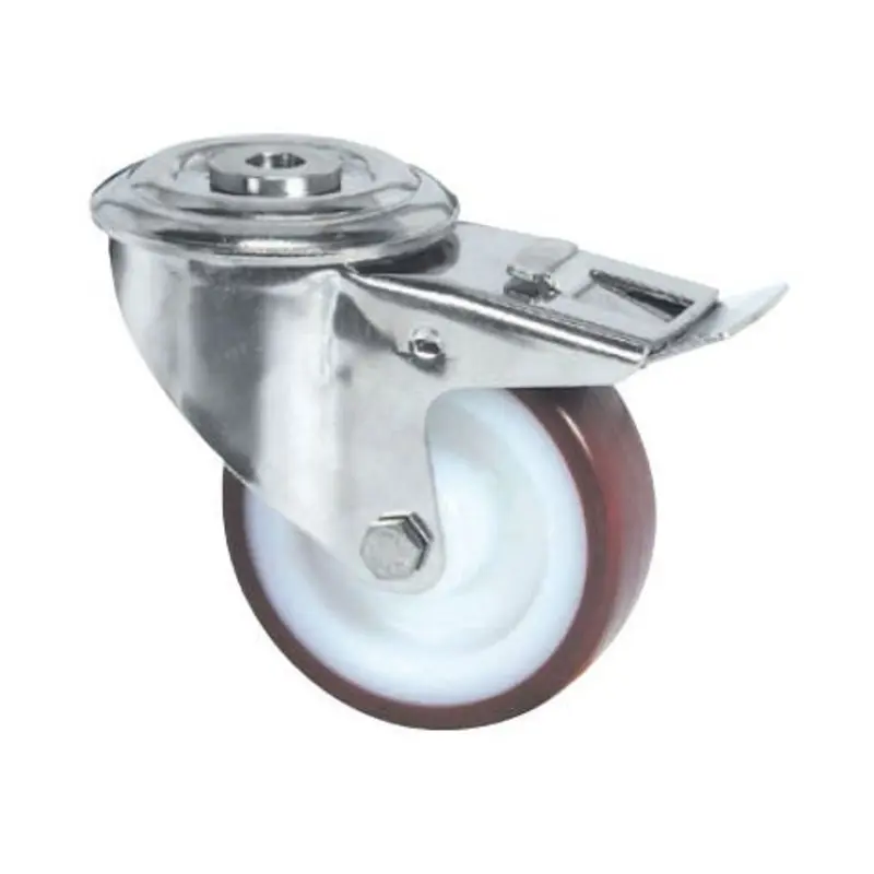 BIL 100 mm Polypropylene / Nylon Top Plate Fixed Castor