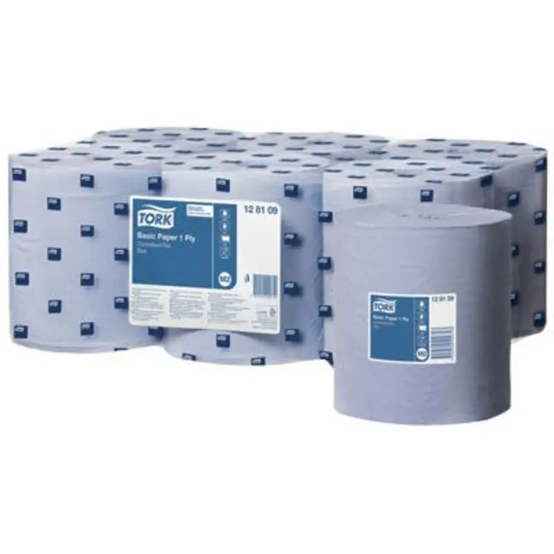 Tork 1 Ply Blue 20 x 19cms Centrefeed x 6 Rolls 300M