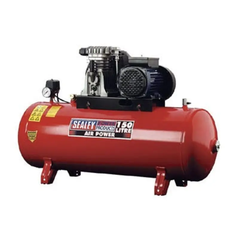Sealey 150L with Cast Cylinders 3HP Belt Drive Compressor
