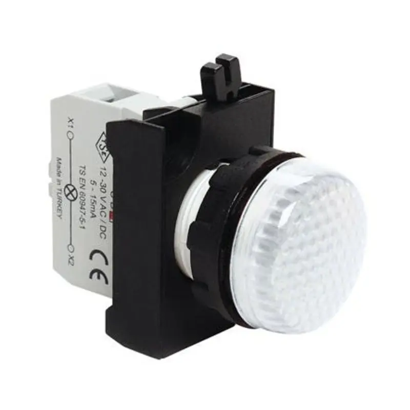 EMAS White Led 100-230V AC Pilot Light