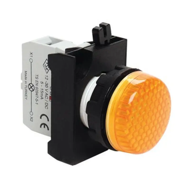 EMAS Yellow Led 12-30VAC/DC Pilot Light