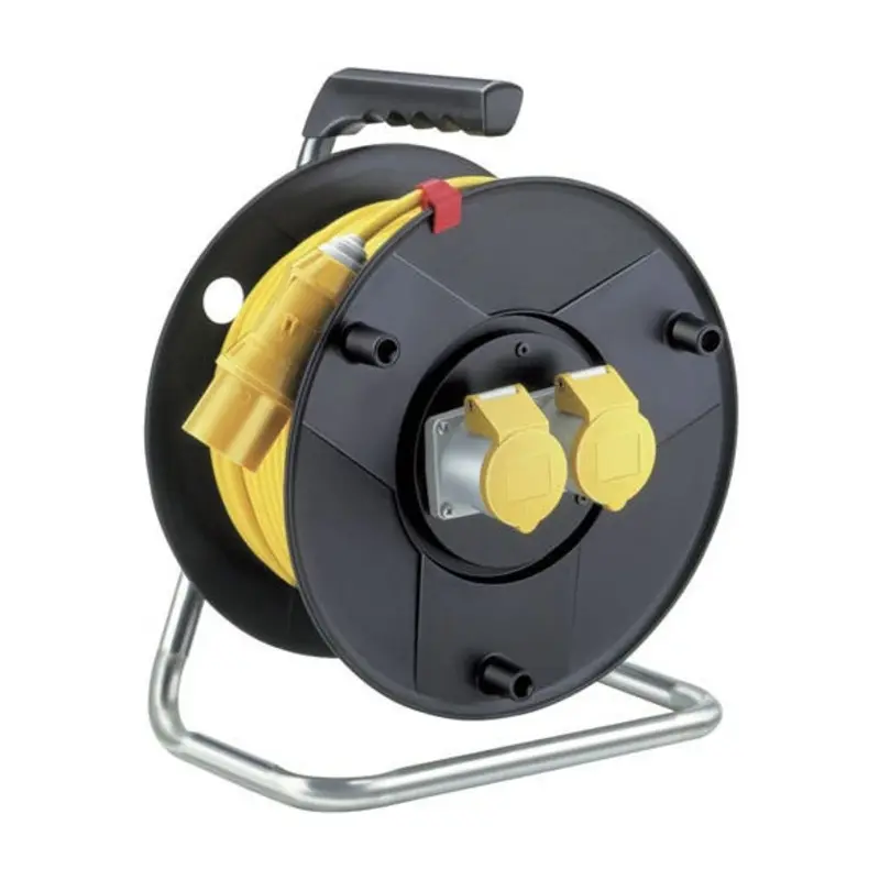 Brennenstuhl Garant 110V 25 meter 16A Cable Reel W/ 2 Sockets Brake And Clip