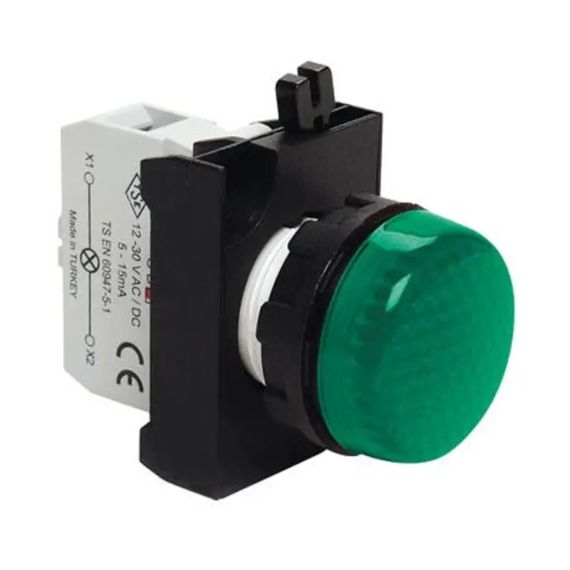 EMAS Green Led 12-30VAC/DC Pilot Light