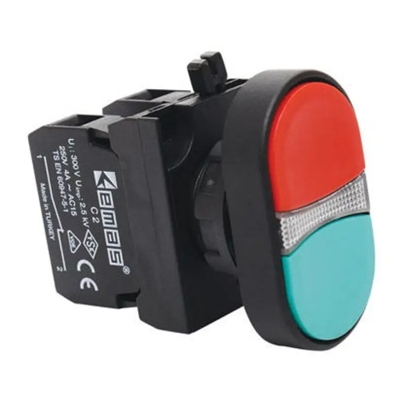 EMAS Ip65 Red/Green Double Head Push Button