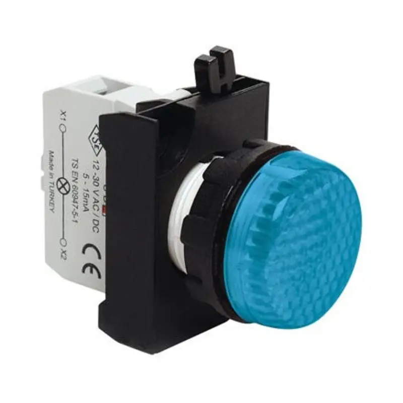EMAS Blue Led 100-230V AC Pilot Light