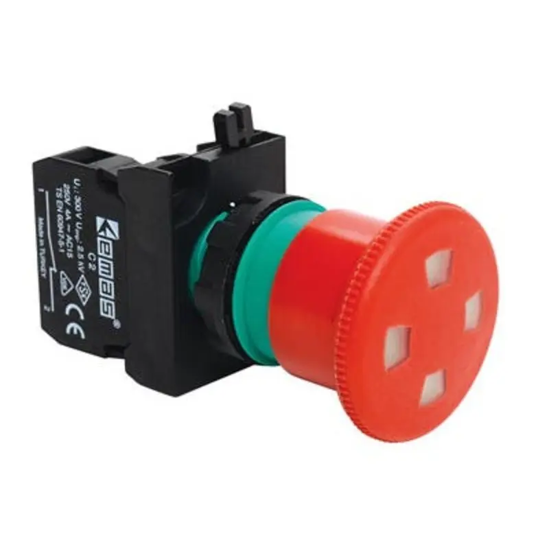 EMAS 22mm CP200EP PA Series 1 Hole Yellow-Black Lift Station Emergency Stop