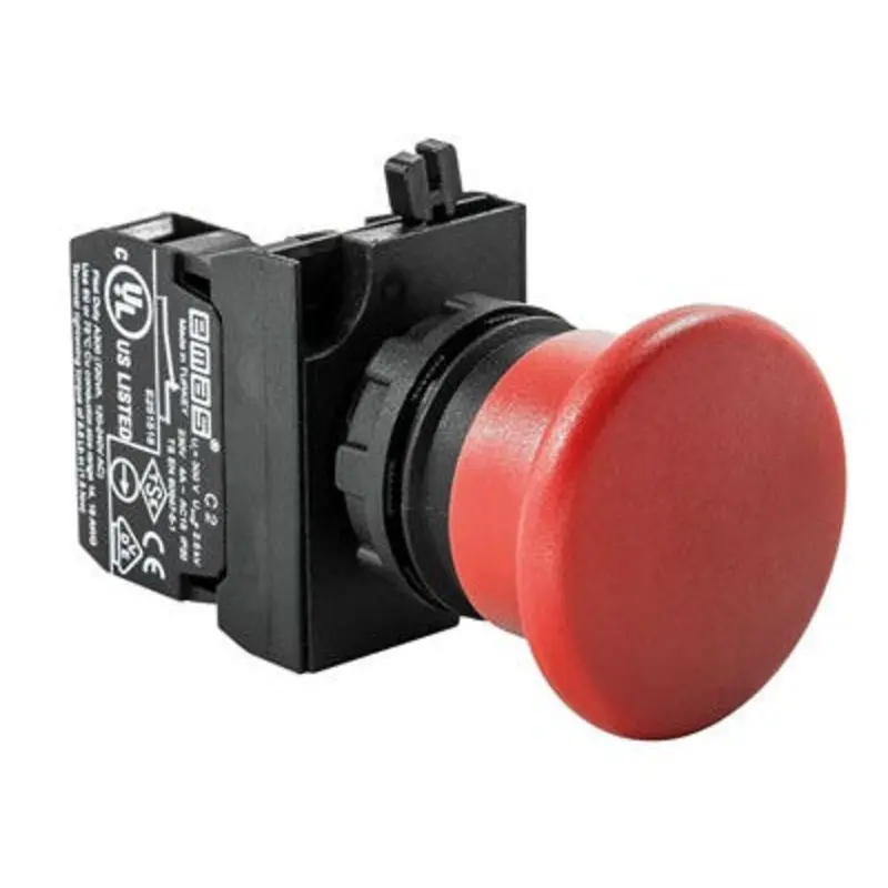 EMAS 22mm CP200MK CP Series Plastic 1NC Spring 40 mm Red Emergency Stop