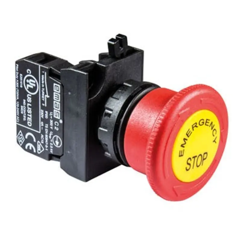 EMAS 22mm M Series Metal 1 Hole CP200EE Yellow-Grey Control Box