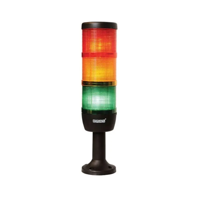 EMAS 24V Led No Buzzer 70mm 3 Mod Tower Red Amber and Green