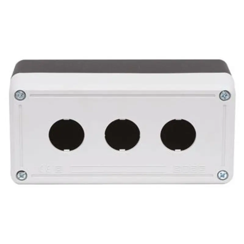 EMAS 3 Holes Empty 22mm IP65 Grey and Black Control Box