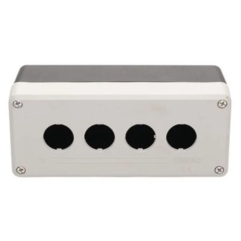 EMAS 4 Holes Empty 22mm IP65 Grey and Black Control Box