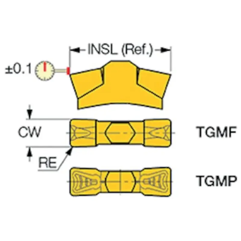 Iscar TGMF 404 IC908 Grooving and Turning Insert