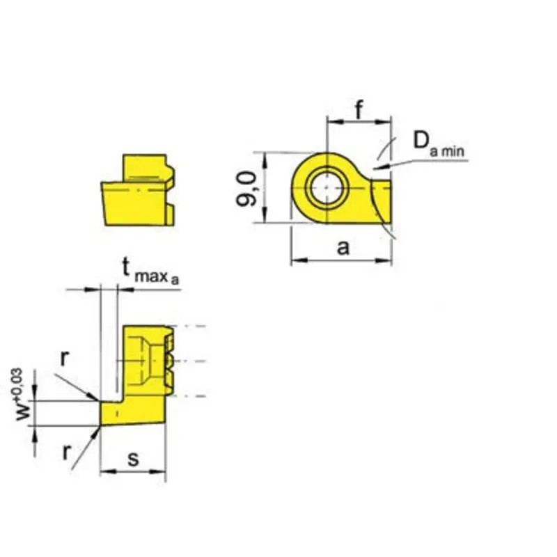 Horn R114.1230.00 TN35 Grooving Insert