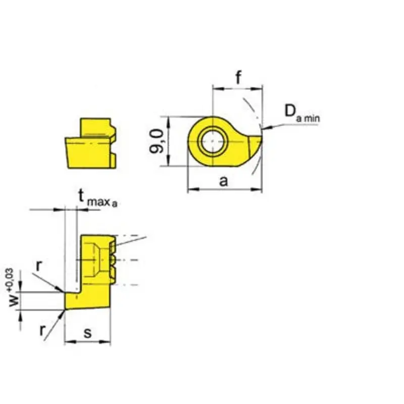 Horn R114.1410.00 TN35 Grooving Insert