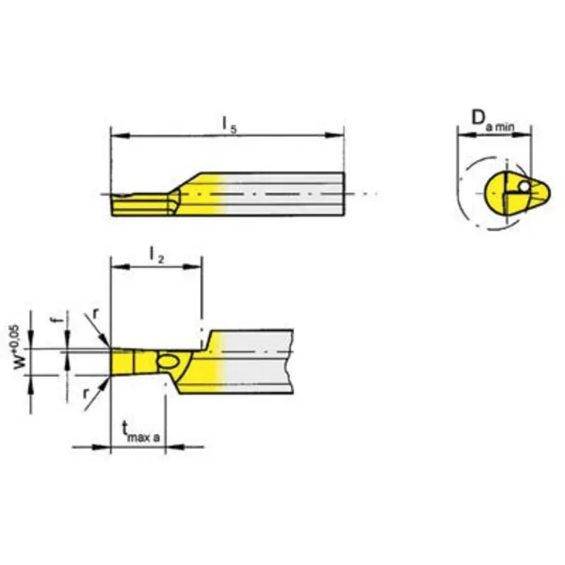 Horn R 105.0815.1.9 TI25 Grooving Insert