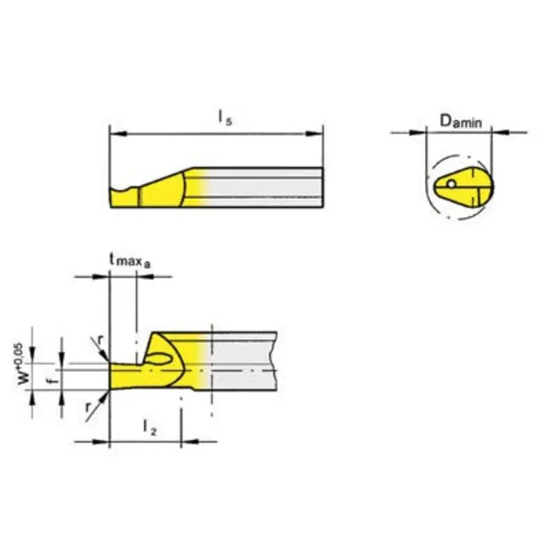 Horn R 105.0825.2.8 TI25 Grooving Insert