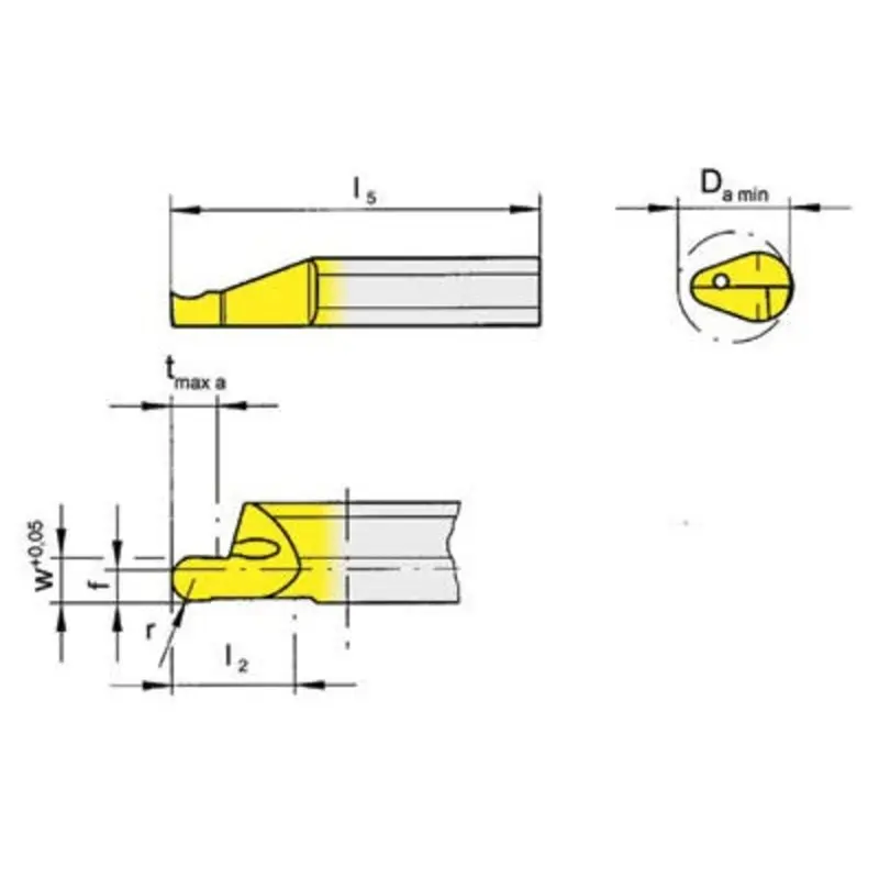 Horn R 105.8V25.1.8 TI25 Grooving Insert
