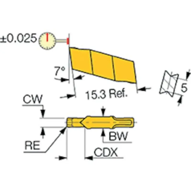 Iscar GIG 1.70-0.10 IC808 Grooving Insert