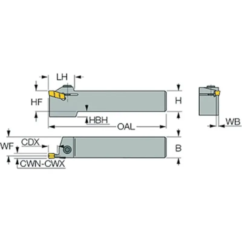 Iscar GHDR 25-5 2800702 25 x 135mm Toolholder