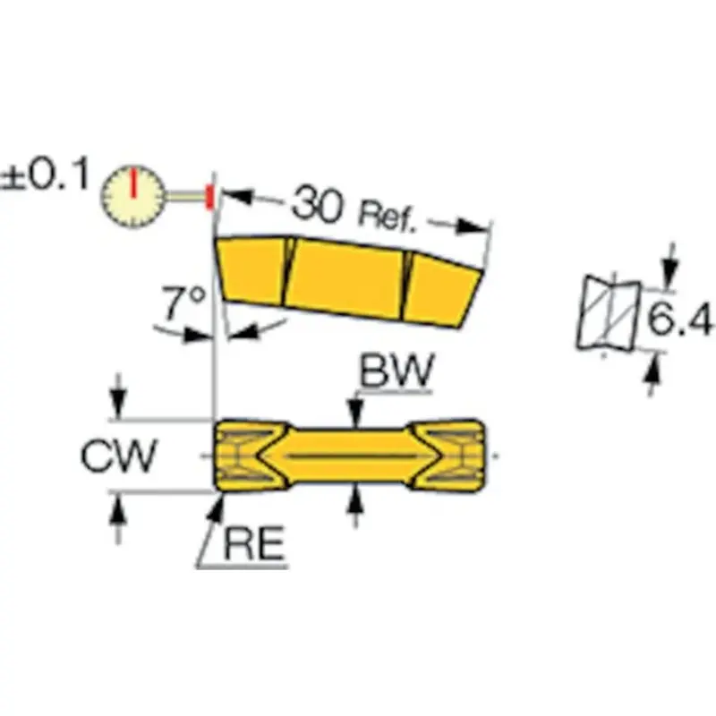 Iscar GDMN 808 IC808 Grooving and Turning Insert