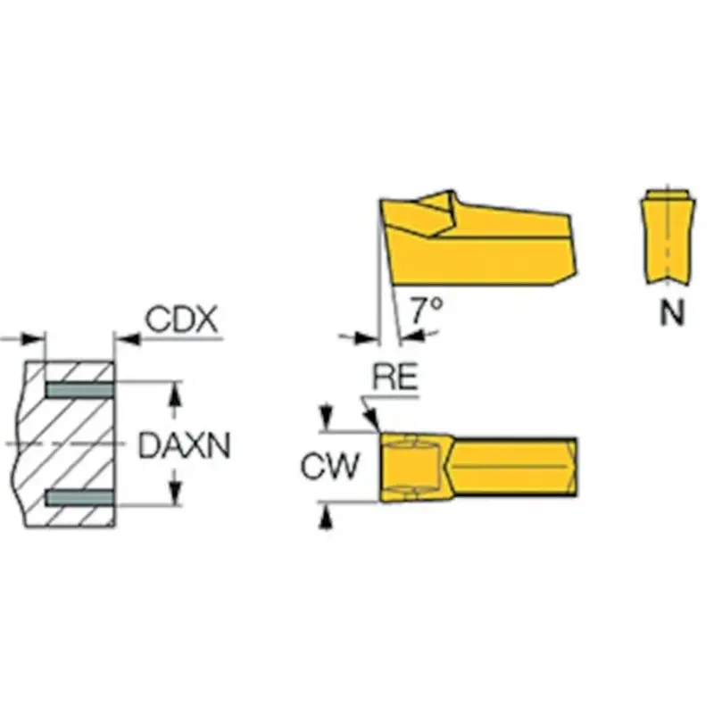 Iscar GFF 2N IC635 Face Grooving Insert