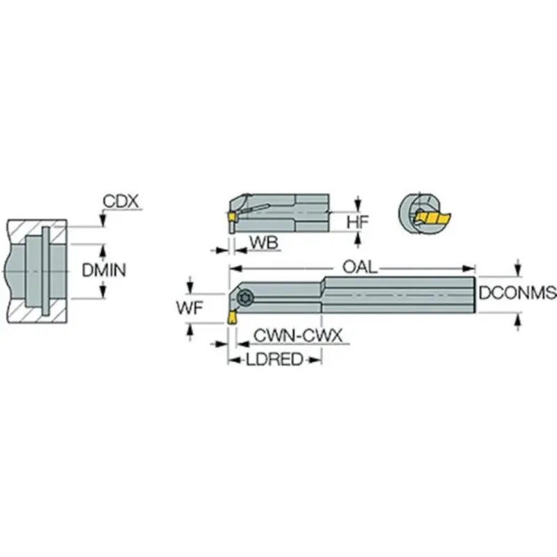 Iscar GHIL25-25-4 Boring Bar