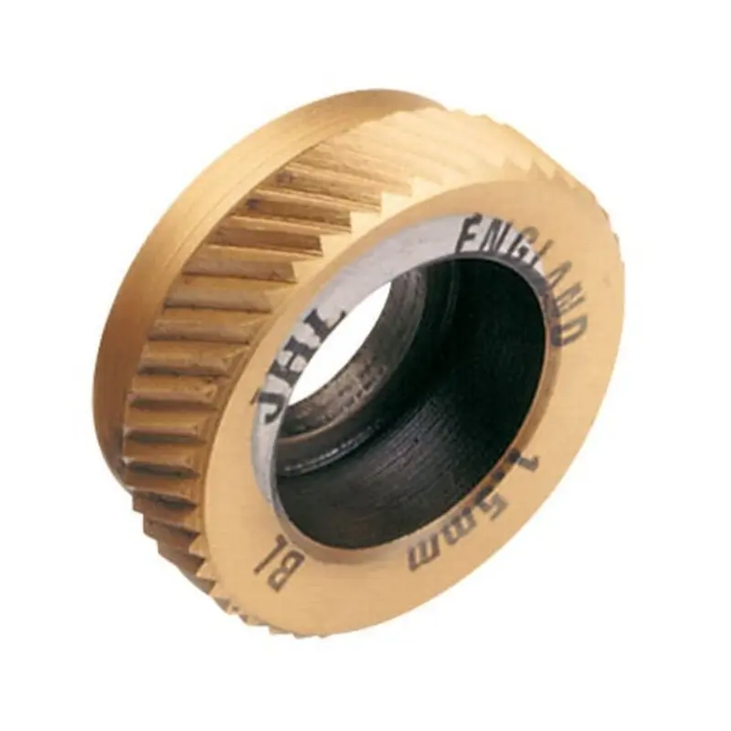Interstate 25 x 10 x 15/11 x 0.6mm BL Left Hand Spiral TiN Recess Knurl