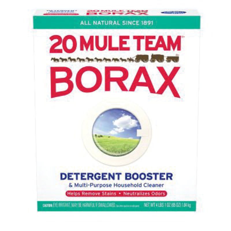 20 MULE TEAM BORAX DIA00201 Detergent Booster and Multi-Purpose Cleaner, 65 oz, Box, Solid, Odorless