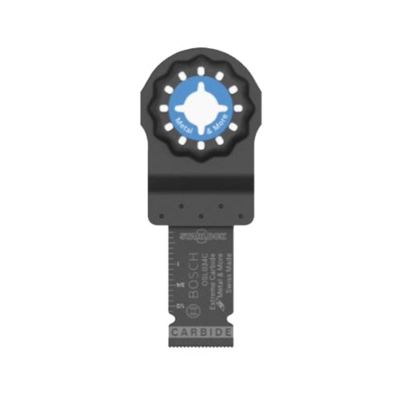 BOSCH Starlock OSL034C Multi-Tool Saw Blade, Straight Blade, 4 in L Blade, 3/4 in W Blade, Carbide Blade, 1-Piece