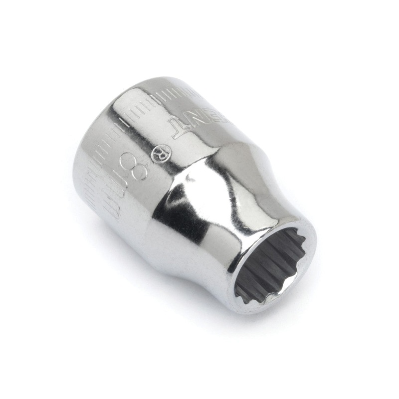 CRESCENT CDS38N Socket, System of Measurement: Metric, Standard Length, 8 mm Socket, 3/8 in Drive, 12-Point