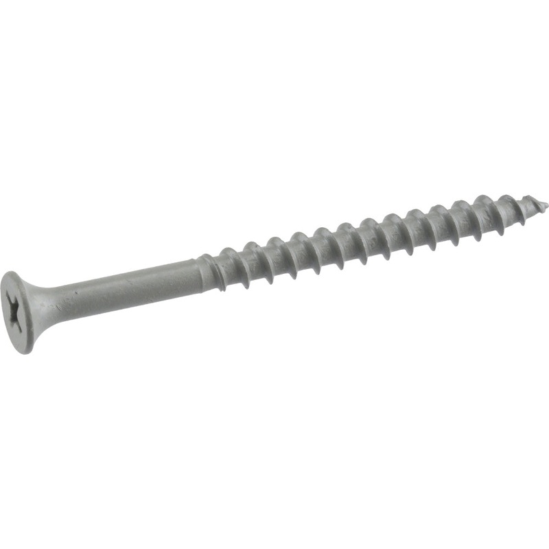 Fas-n-Tite 48386 Exterior Wood Screw, Coarse Thread, Phillips Drive, #2 Drive, Bugle Head, 2-1/2 in OAL, Carbon Steel