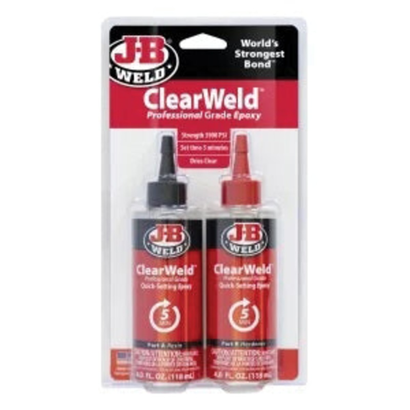 J-B Weld 50240 Professional Size Epoxy Resin, Liquid, Clear, 1:1 Mixing Ratio, 1 hr Curing, 18 oz
