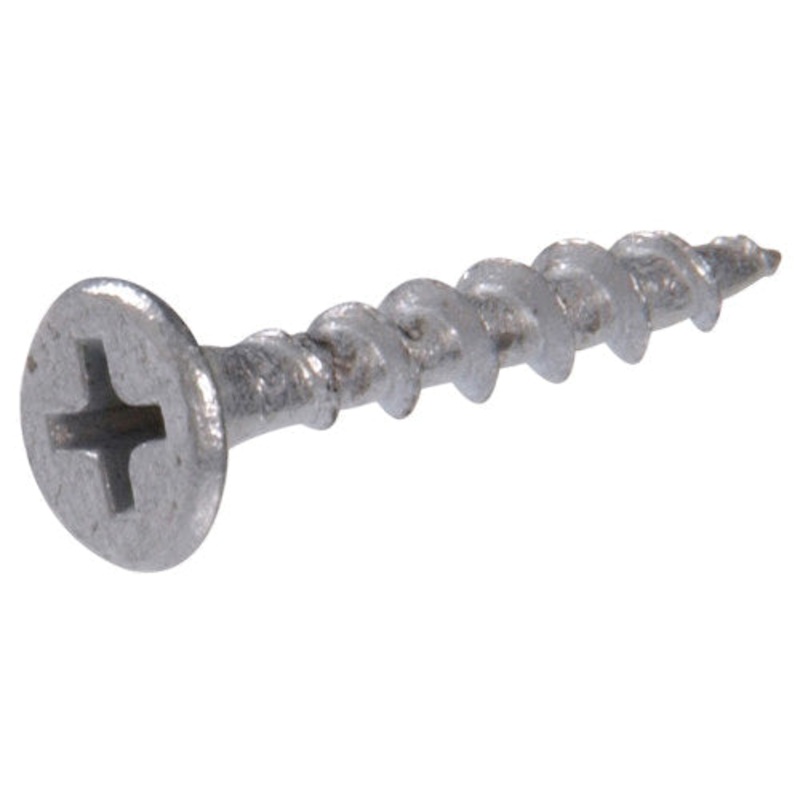 The Project Center 47685 Deck Screw, #6 Thread, Coarse Thread, Phillips Drive, #2 Drive, Bugle Head, 1 in OAL, Gray